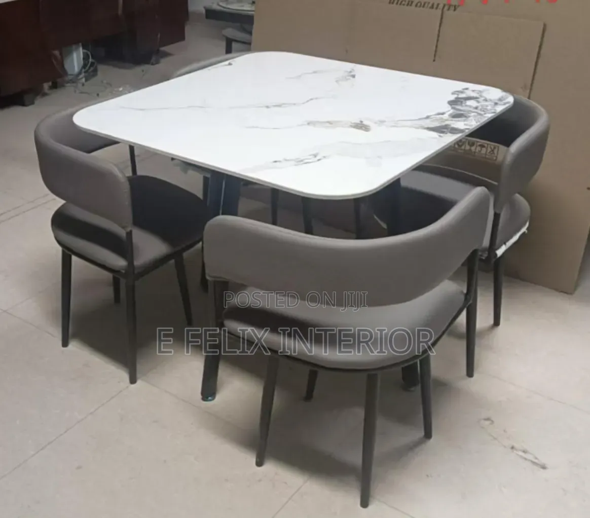 1+4 Marble Dinning Set