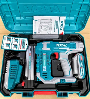 TOTAL 20V Cordless Nail Gun / Brad Nailer Kit With Battery Charger