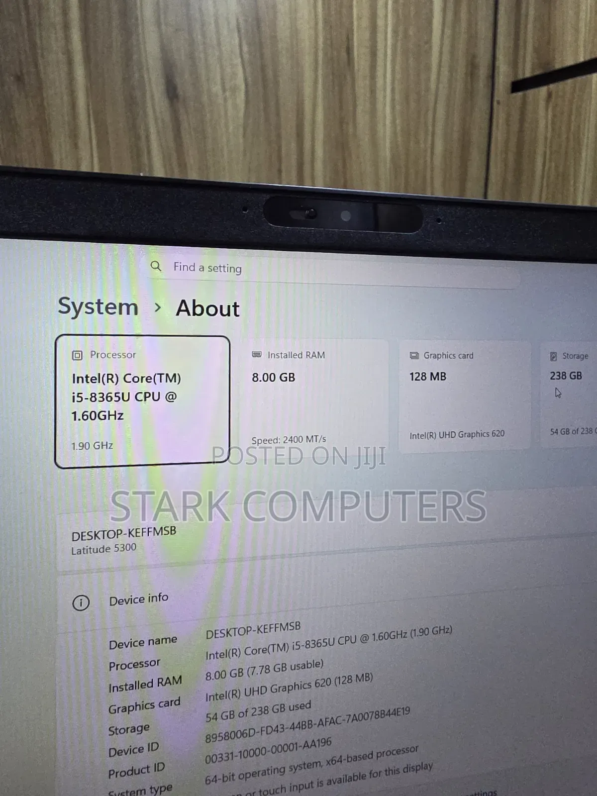 Laptop Dell Latitude 5300 8GB Intel Core i5 SSD 256GB