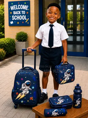Children 17 Inches Back to School Bag and 5 Sets