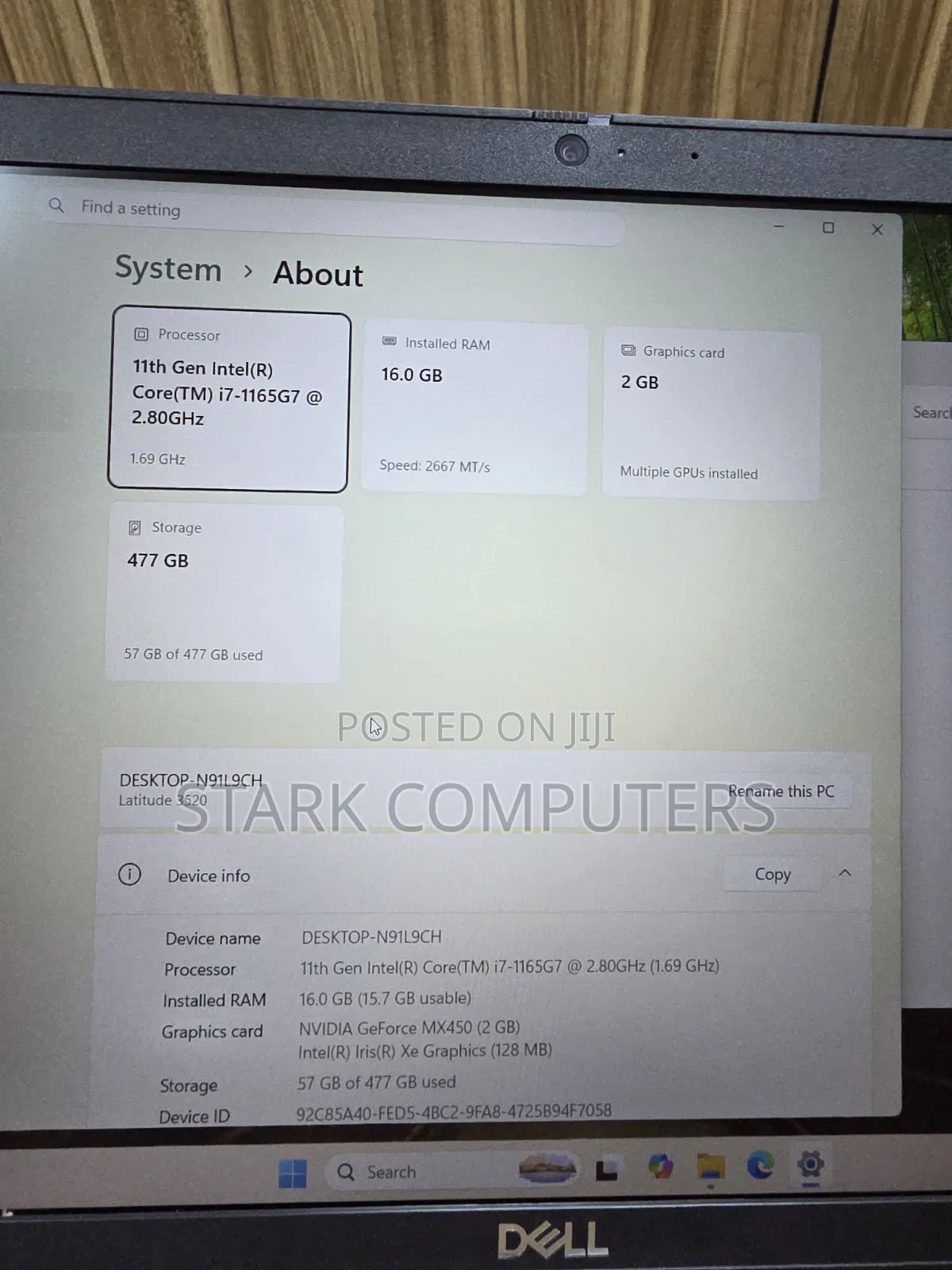 Laptop Dell Latitude 3520 16GB Intel Core i7 SSD 512GB