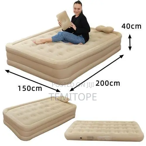 Inflatable Queen Size With Built-in Electric Pump Double 200*150*40cmv