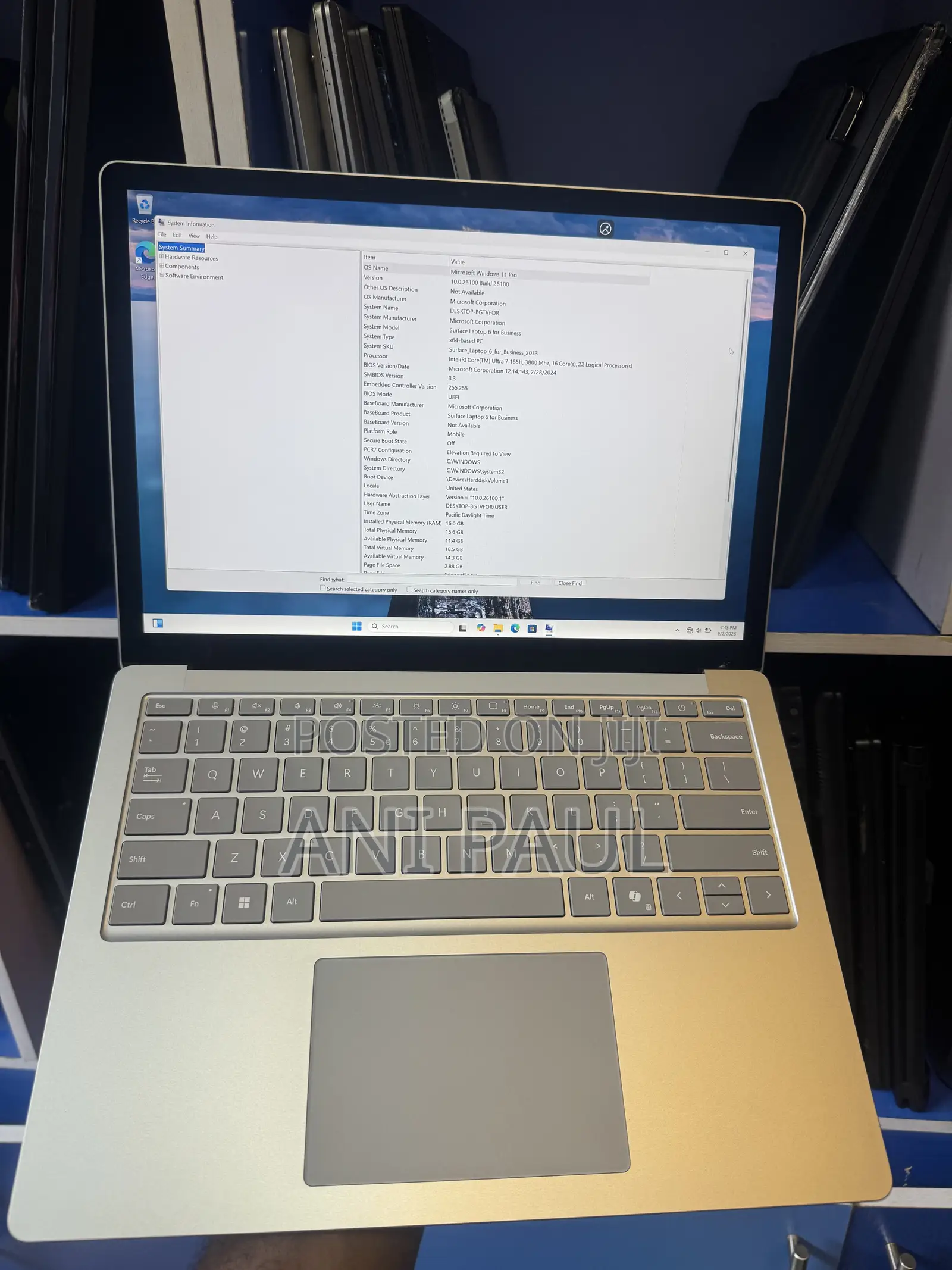 Laptop Microsoft Surface Laptop 6 16GB Intel Core Ultra 7 SSD 256GB