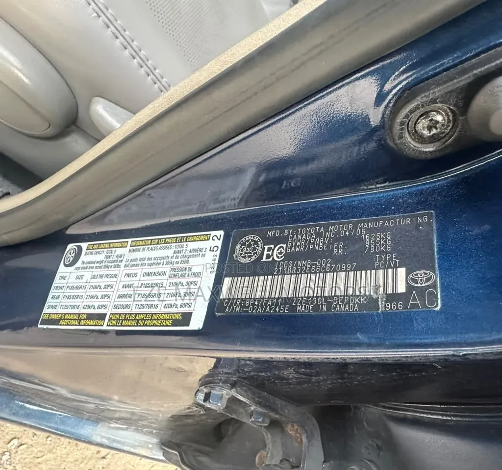Toyota Corolla 2006 Blue