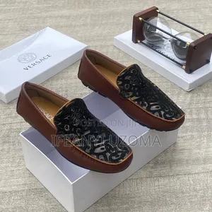 Brown Color Leather Classic Loafers Shoe