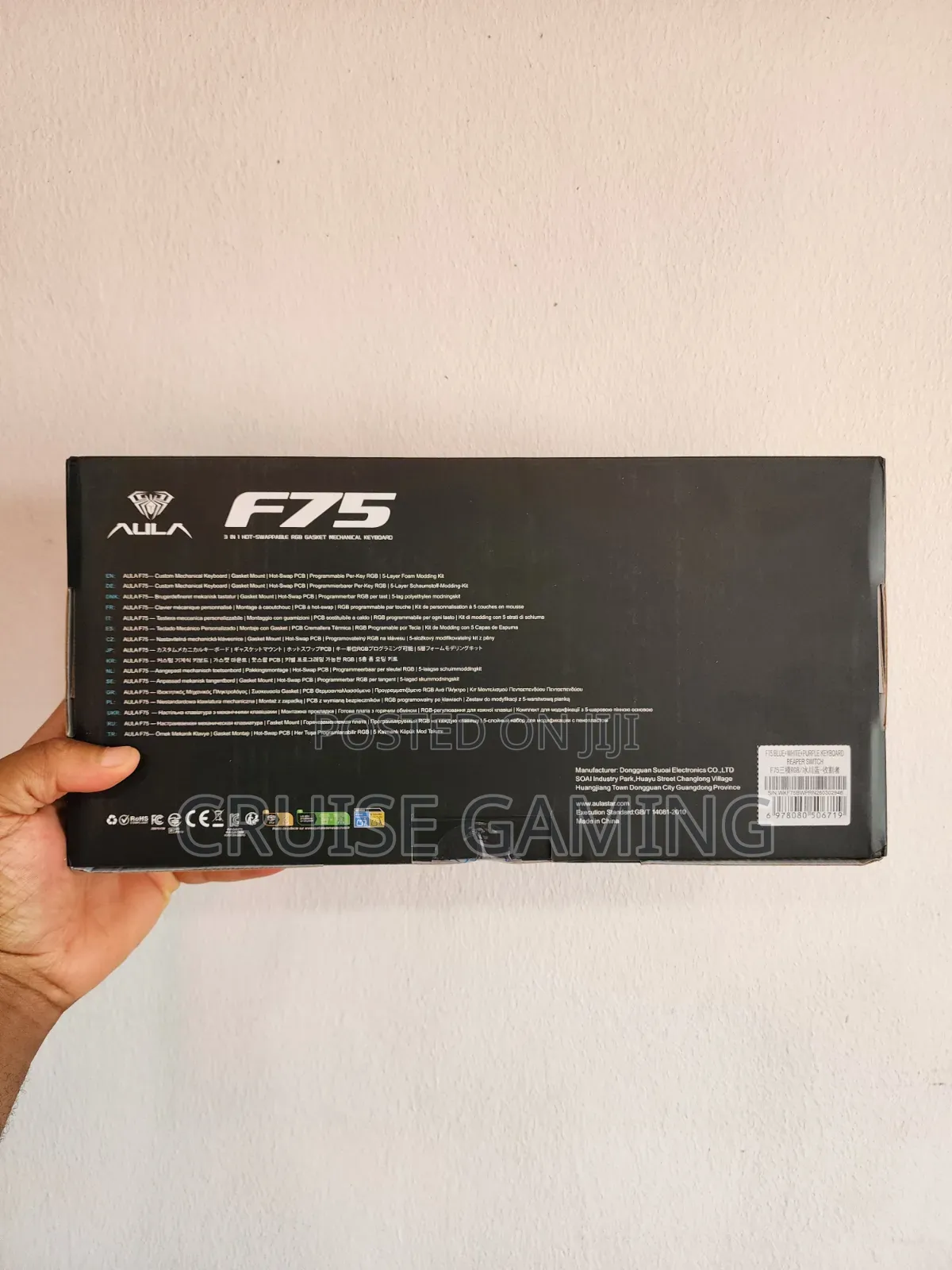 Aula F75 RGB Mechanical Gaming Keyboard Multimedia Knob