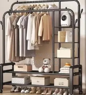 Strong Double Pole Clothes Rack