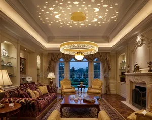 Luxury Gold Crystal Ring Chandelier – Modern LivingRoom Ceiling Light