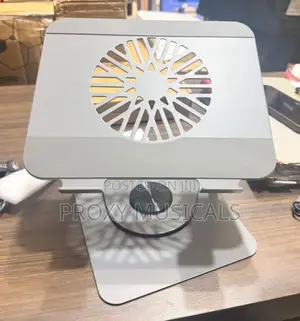 Aluminum Ergonomic Laptop Stand With in-Built Cooling Fan