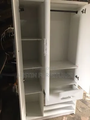 Creamy and Shiny 3ft by 6ft Wardrobe