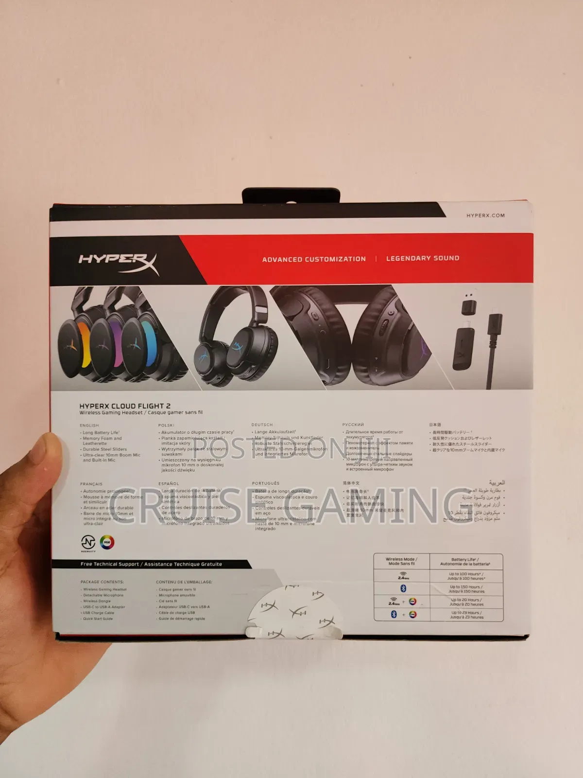 Hyperx Cloud Flight 2 RGB Wireless Gaming Headset 2025