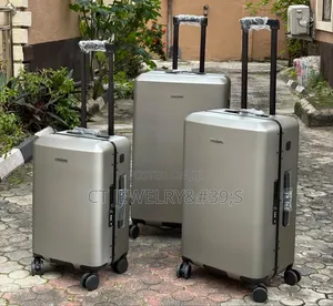 Set of Three Hardside Spinner Suitcases With USB Ports and TSA Locks