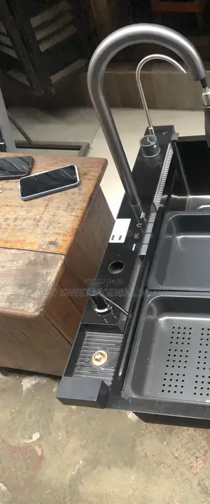 Complete Kitchen Basin With Button, Tap and All Accessories