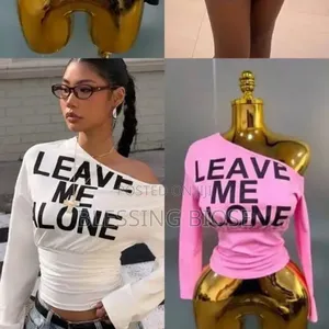 Trendy Off-Shoulder “Leave Me Alone” Top