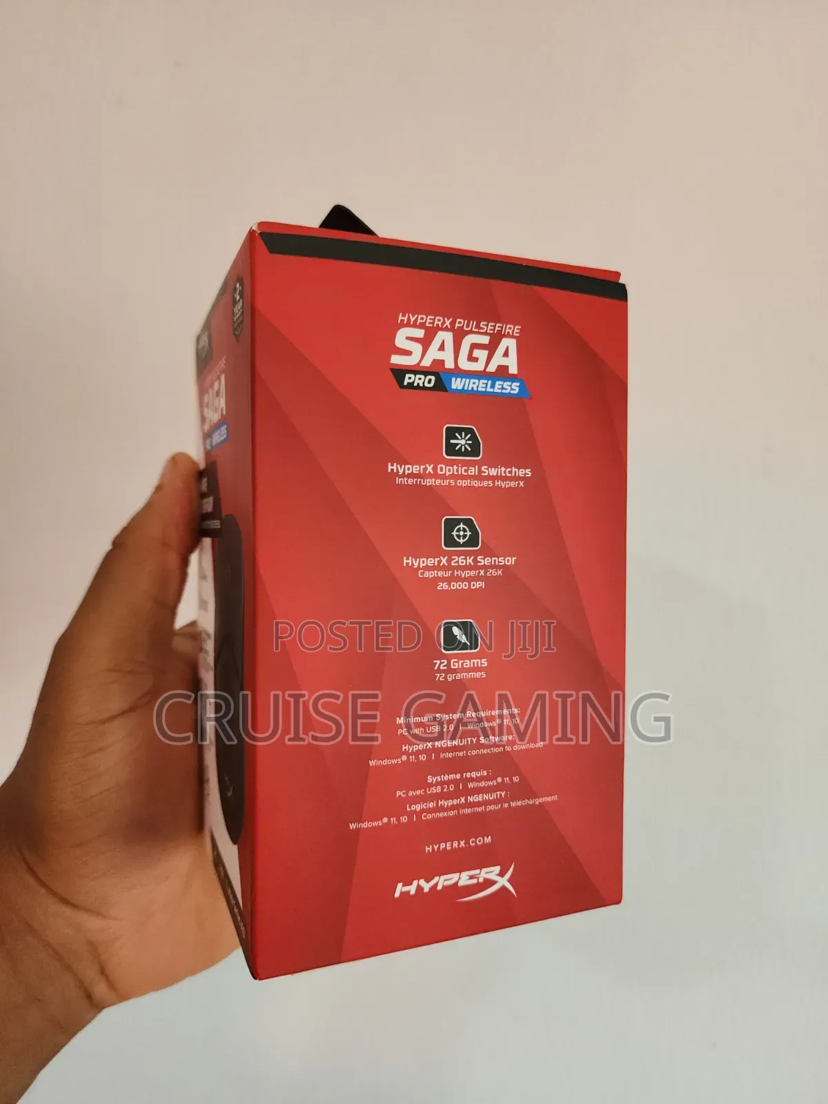 Hyperx Pulsefire Saga Pro RGB 4kHz Wireless Modular Gaming Mouse