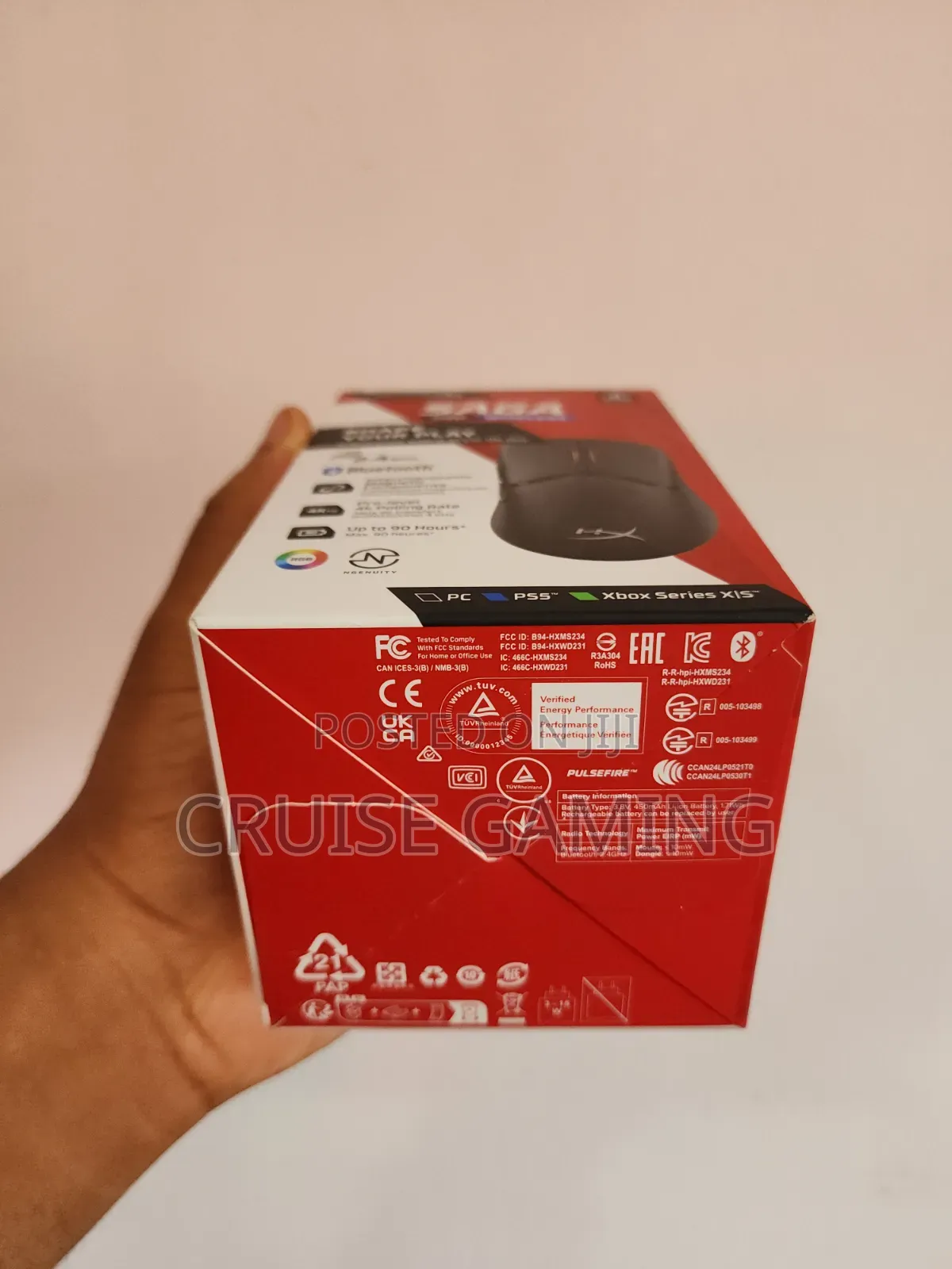 Hyperx Pulsefire Saga Pro RGB 4kHz Wireless Modular Gaming Mouse