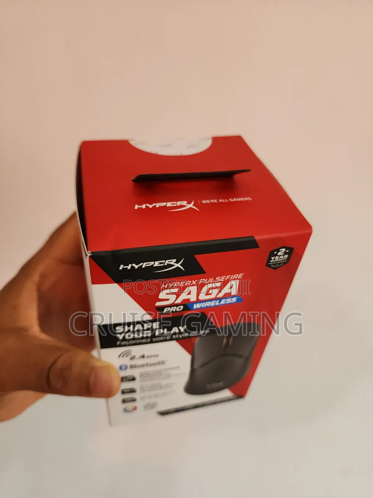 Hyperx Pulsefire Saga Pro RGB 4kHz Wireless Modular Gaming Mouse