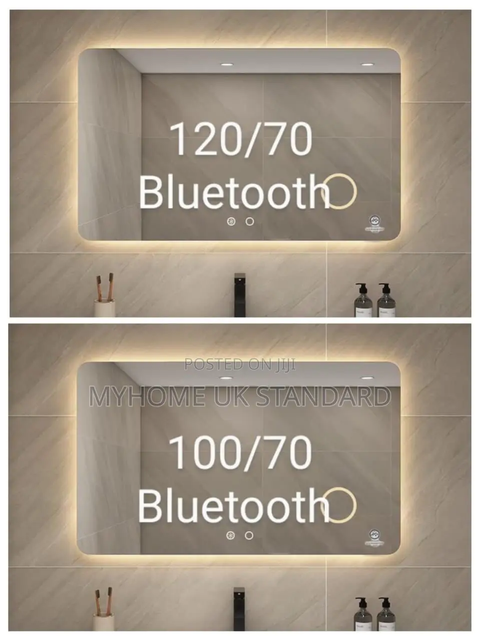 Led Mirror With Bluetooth 100x70