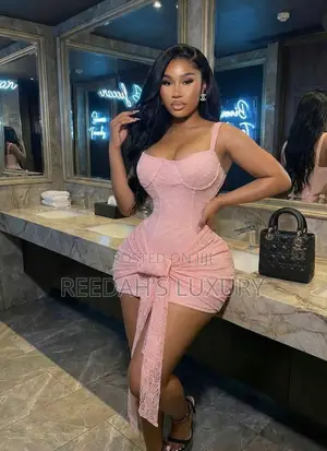 Lace Corset Mini Dress With Bow Detail