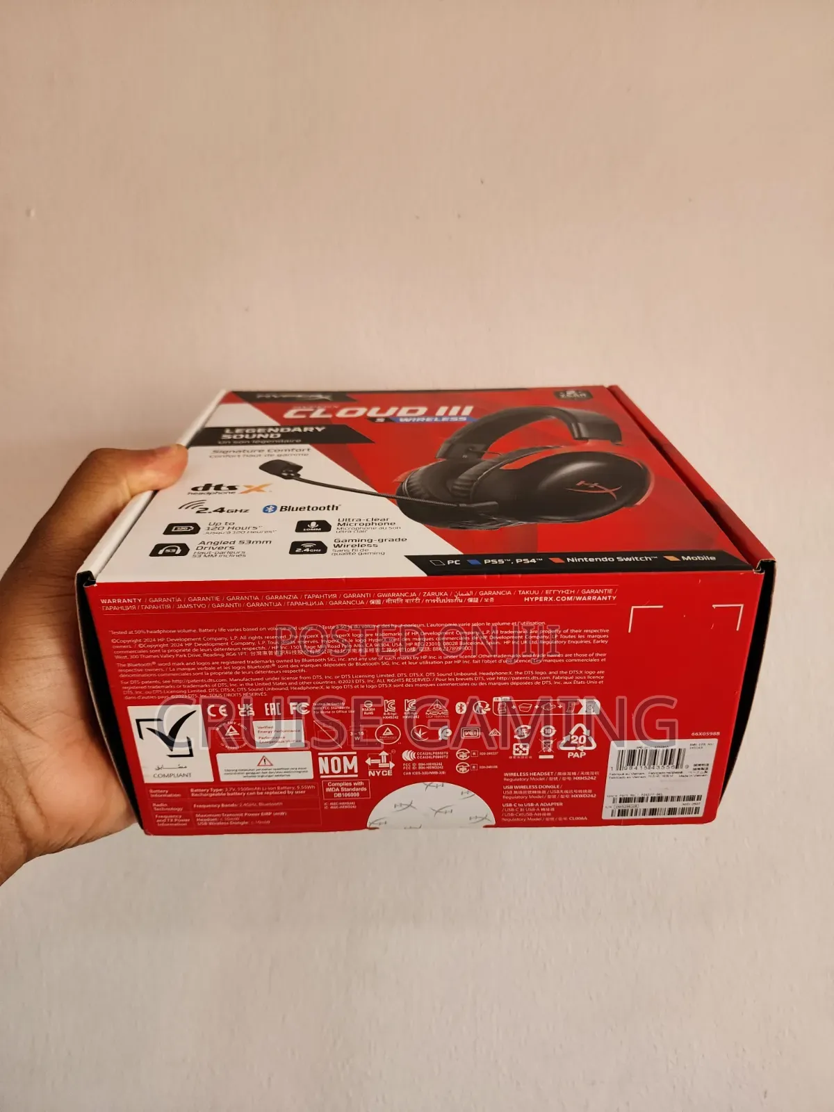 Hyperx Cloud 3 S Wireless Gaming Headset DtsX Headphone Bluetooth