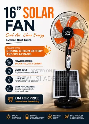 Solar Rechargeable Fan