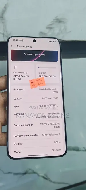Oppo Reno13 Pro 12 GB Black