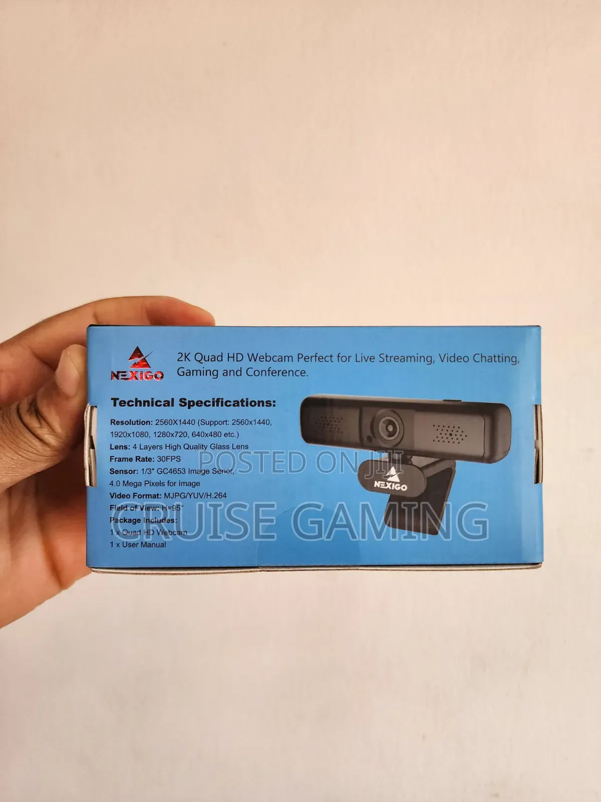 Nexigo N650 QHD Webcam With 3x Zoom and Stereo Mic for Computer PC