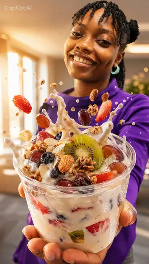 Fruits Café Naija Mixed Fruits Parfait Yogurt Freshly Prepared