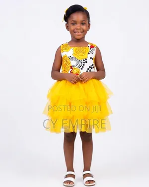 3T Ankara Tulle Mix Dress
