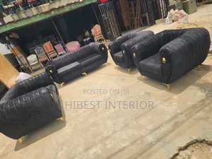 Luxury Black Set of Sofa Chair