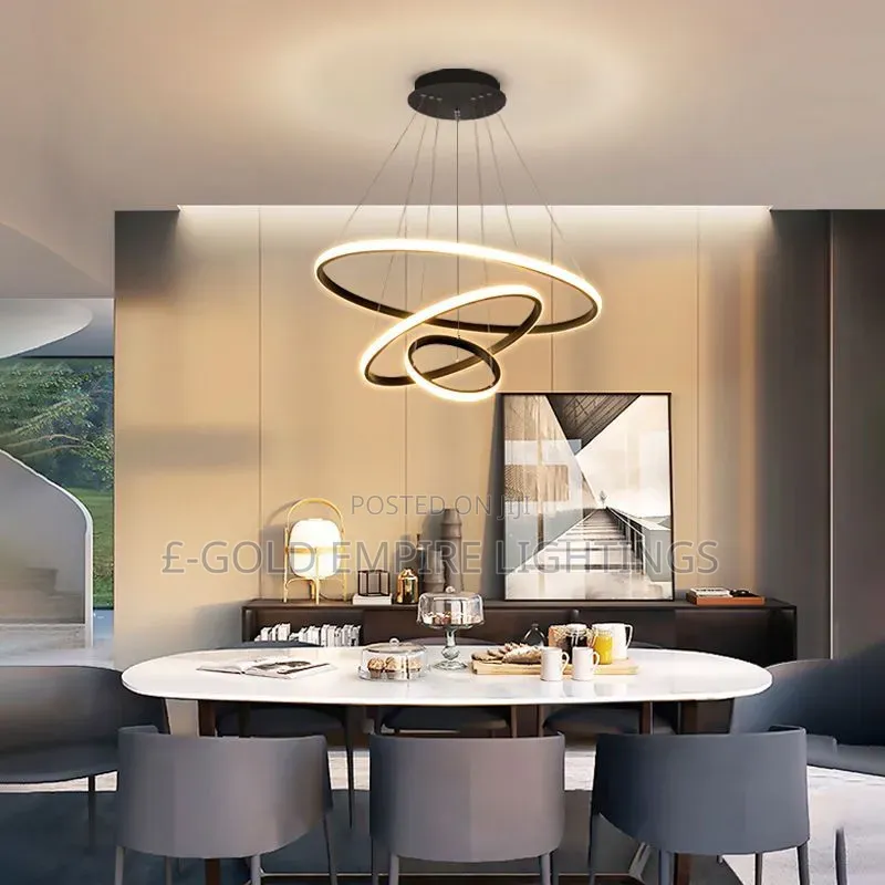 Modern Luxury LED Ring Chandelier – Elegant Ceiling Pendant Light