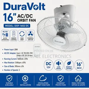 16inches Energy Saving Solar Orbit Fan With 1year Warranty