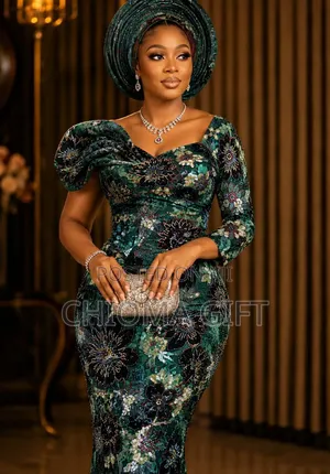 Luxury Hand Beaded Velvet Lace
