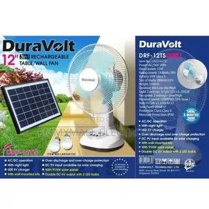 3in1 Fan With Bulb, Panel Rechargeable Table Fan