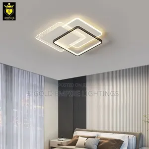 Modern LED Square Ceiling Light – Luxury Double Frame Chandelier