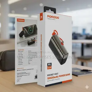 Porodo Pocket Volt 10000mAh Power Bank (Black)