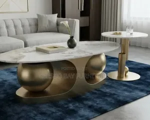 Luxury Marble Top Coffee & Side Table Set