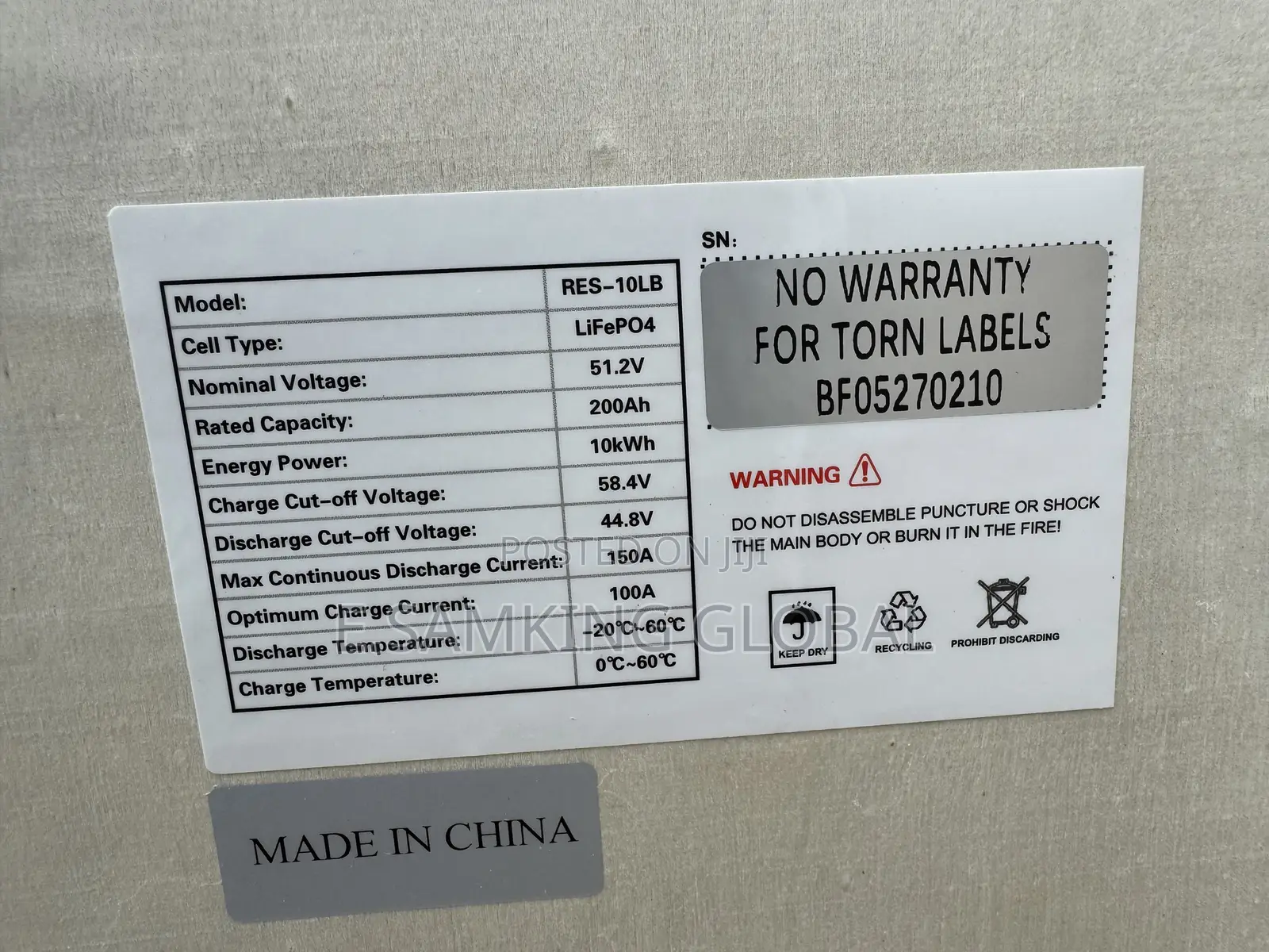 10kwh Hyper Power Lithium Ion Batteries