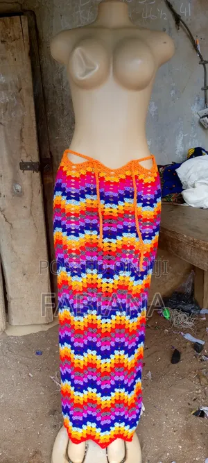 Handmade Crochet Maxi Skirt – Colorful Stylish