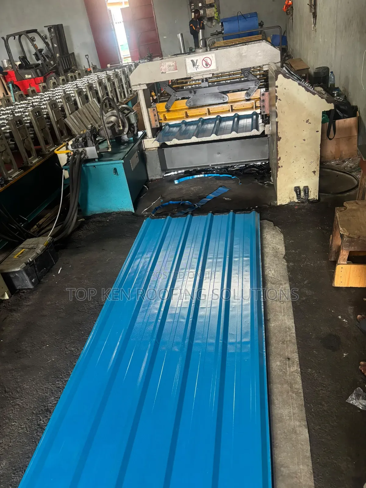 0.50mm Longspan Sky Blue Sheet Oven Baked