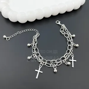 Double Cross Woman Ladies Bracelet