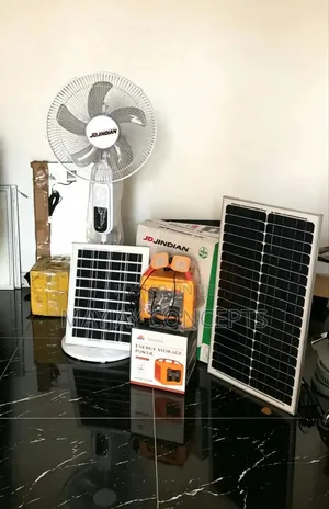 300W Feisun Solar Generator+Rechargeable Solar Fan Combo (LAPTOP,TV)