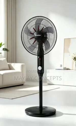 Binatone RCFM-1875 18-Inch Rechargeable Stand Fan | LED + USB Charger