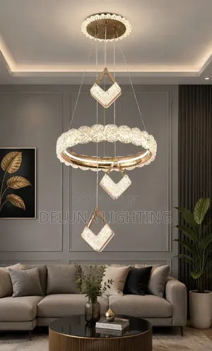 New Modern 3 Color Display Drop Chandelier Led Light