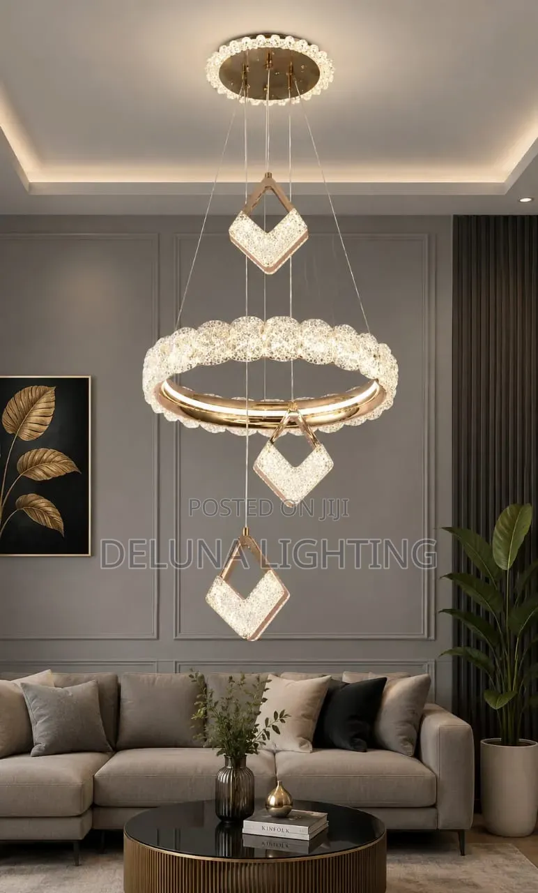 New Modern 3 Color Display Drop Chandelier Led Light