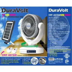 7inches Solar Fan With Bulb, Panel