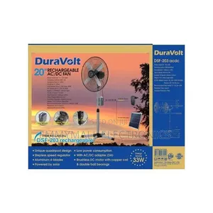 20inches Solar Rechargeable Fan With Battery
