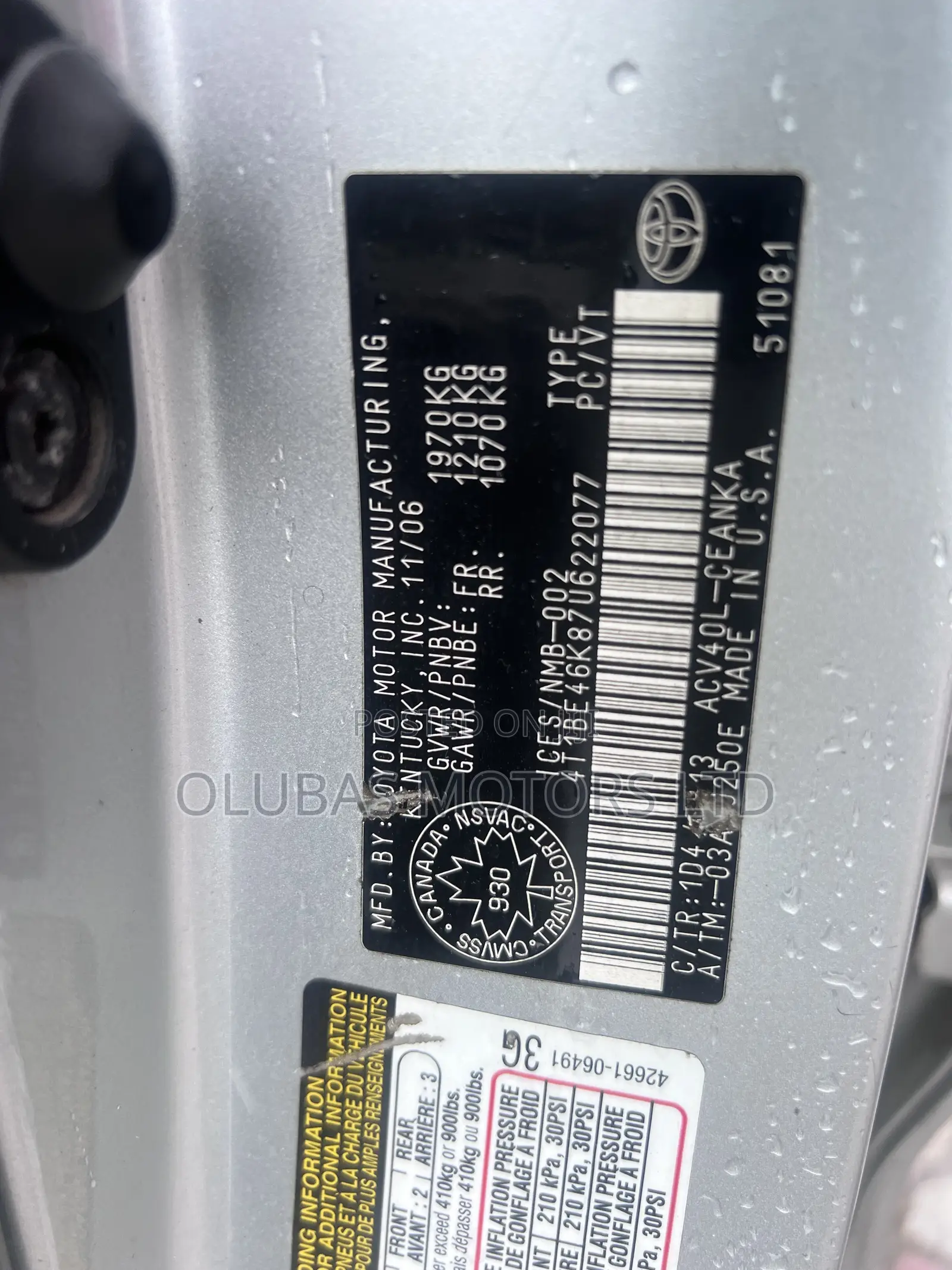 Toyota Camry 2007 Silver