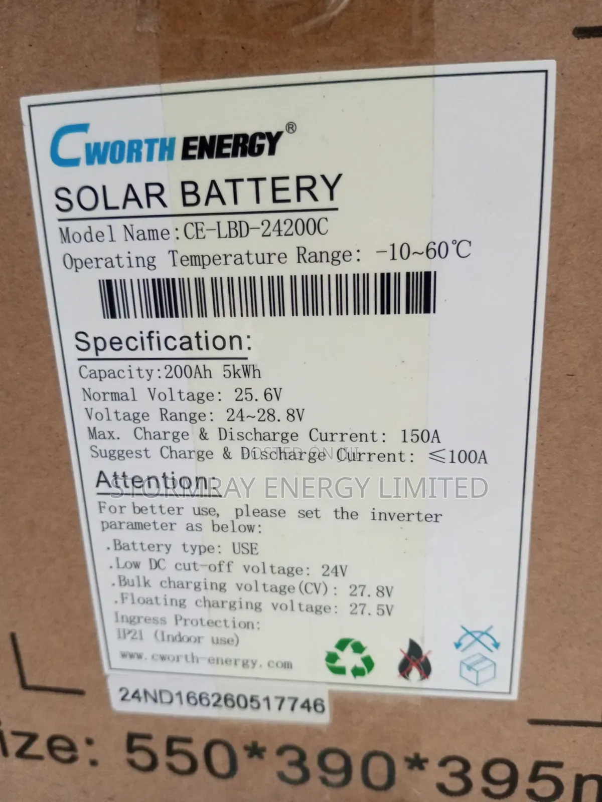 CWorth Energy 5kwh Lithium Battery