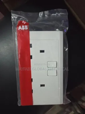 Original ABB 13-Amp Double Wall Socket